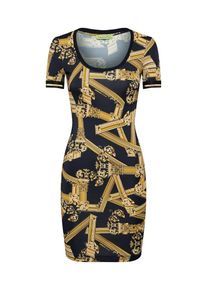 Versace Jeans, Damen Kleid 'TDM903 print', Schwarz