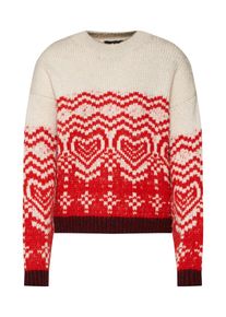 Mavi, Damen Pullover 'JACQUARD SWEATER', Rot / Wei&szlig;