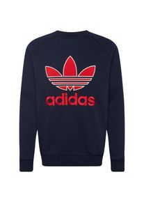 adidas originals, Herren Sweatshirt 'APPLIQUE TREFOIL CREW', Dunkelblau / Weinrot