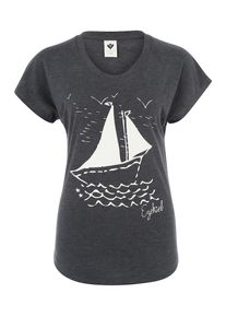 Ezekiel, Damen T-Shirt, Graumeliert / Wei&szlig;