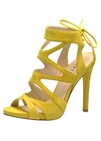 Evita, Damen Sandalette, Gelb