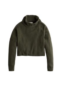 Hollister, Damen Pullover 'VOLUME TURTLENECK SWEATER', Oliv