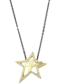 Guess, Damen Halskette 'UBN80109', Gold / Schwarz