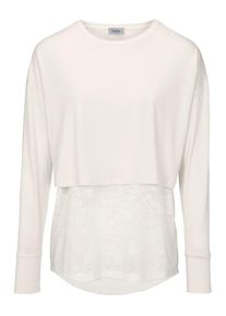 Heine, Damen Rundhalsshirt, Perlweiß