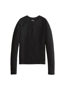 Hollister, Damen Shirt 'LS SLIM TEE 6CC', Schwarz