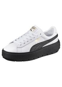 Puma, Herren Sneaker 'Basket Platform Trace', Schwarz / Wei&szlig;