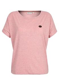 Naketano, Damen Shortsleeve 'Schnella Baustella', Braun / Kastanienbraun / Hellpink