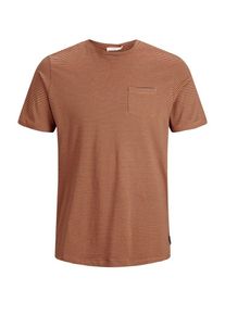 Jack & Jones JACK & JONES, Herren T-Shirt, Navy / Karamell