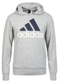 adidas Performance, Herren Kapuzensweatshirt 'ESSENTIAL LINE P/O FT', Dunkelblau / Graumeliert / Wei&szlig;