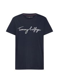 Tommy Hilfiger, Damen Shirt 'HERITAGE CREW NECK G', Navy / Wei&szlig;