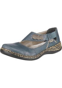 Rieker, Damen Slipper, Rauchblau