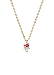 Elli, Damen Kette, Gold / Bordeaux / Silber