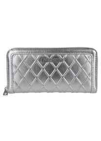 Love Moschino, Damen Geldbörse 'Metallic Debossed', Silber