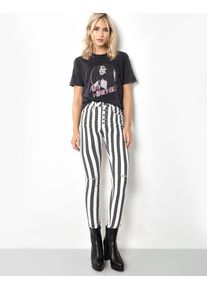 tigha, Damen Bandshirt 'Amy Winehouse', Rosé / Schwarzmeliert / Weißmeliert