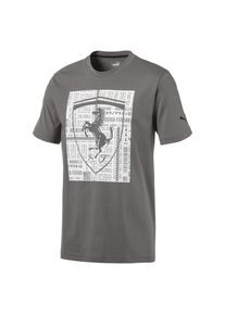 Puma, Herren T-Shirt 'Ferrari', Greige / Weiß