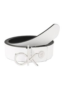 Calvin Klein, Damen G&uuml;rtel '3CM LOW CK ADJ.BUCKLE BELT', Wei&szlig;