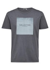 Selected Homme, Herren T-Shirt, Anthrazit / Hellgrau