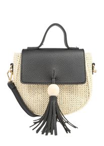 ABOUT YOU, Damen Handtasche 'Greta', Schwarz / Weiß