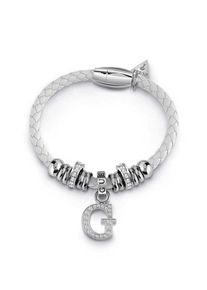 Guess, Damen ARMBAND 'LONG ISLAND', Silber / Weiß