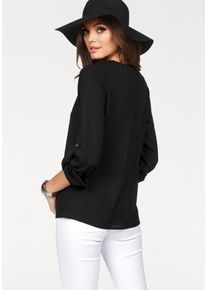 Melrose, Damen Schlupfbluse, Schwarz