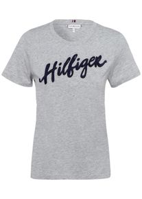 Tommy Hilfiger, Damen T-Shirt 'Velia', Graumeliert / Schwarz
