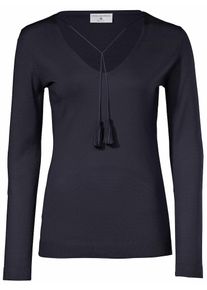 Heine, Damen V-Pullover, Nachtblau