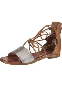 JOLANA & FENENA JOLANA & FENENA, Damen Riemchensandalen, Hellbraun / Silber