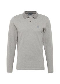 Tom Tailor, Herren Poloshirts Gemustertes Langarm-Poloshirt, Grau