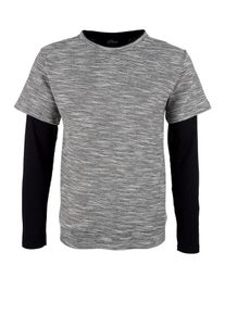 s.Oliver RED LABEL, Herren Sweatshirt im Layer-Look, Schwarz / Schwarzmeliert