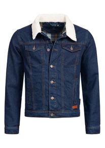 INDICODE JEANS, Herren Denim Jacke ' Jean ', Beige / Dunkelblau