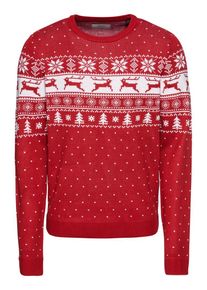 Jack & Jones JACK & JONES, Herren Pullover, Rot / Wei&szlig;
