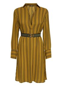 Only, Damen Kleid, Braun / Dunkelbraun / Goldgelb