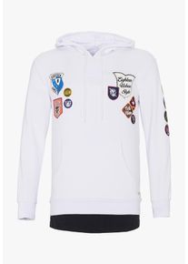 PLUS EIGHTEEN, Herren Kapuzenpullover, Wei&szlig;