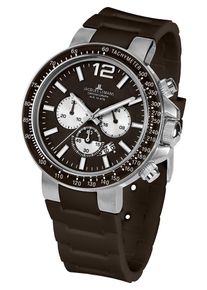 Jacques Lemans, Herren Chronograph 'Milano', Dunkelbraun / Silber