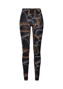 Noisy may, Damen Leggings 'NMANILLA', Schwarz / Wei&szlig;
