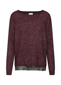 Vila, Damen Pullover, Bordeaux / Schwarz