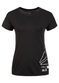 Reebok, Damen Trainingsshirt 'Activchill', Schwarz / Weiß