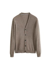 Mango Man, Herren Cardigan Willy, Braunmeliert