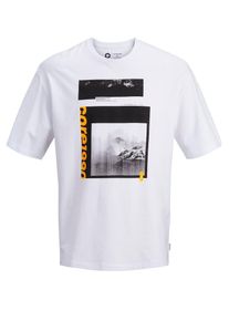 Jack & Jones JACK & JONES, Herren Oversize T-Shirt, Gelb / Schwarz / Weiß
