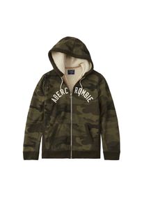 Abercrombie & Fitch Abercrombie & Fitch, Herren Sweatjacke 'LOGO SHERPA FULLZIP 2+2 4CC', Oliv