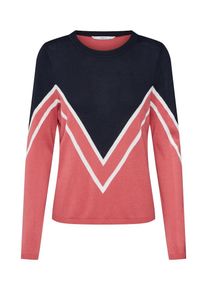 Only, Damen Pullover 'onlHOLLI', Nachtblau / Hellpink / Wei&szlig;