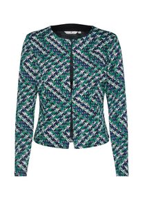 Tom Tailor, Damen Blazer 'colorful jersey Blazer 1/1', Blau / Grün
