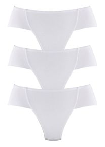 Petite Fleur, Damen Stringtanga (3 Stck.), Weiß