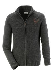 Marjo, Herren Trachtenstrickjacke, Dunkelbraun / Anthrazit
