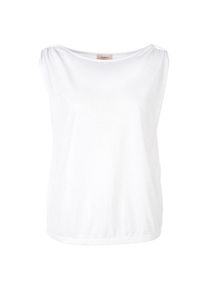 TRIANGLE, Damen Tanktop mit Glitzereffekt, Weiß