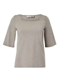 Hallhuber, Damen Halbarmshirt mit Karree-Ausschnitt, Beige