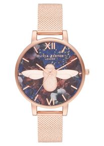 Olivia Burton, Damen Uhr 'Semi Precious OB16SP11', Saphir / Rosegold / Kirschrot
