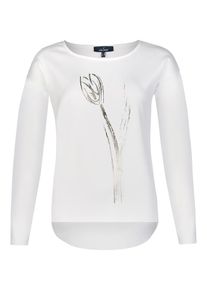 Daniel Hechter, Damen Modernes Shirt mit floralem Print, Weiß