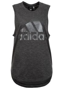 adidas Performance, Damen Trainingstop 'ID Winners Muscle Tee', Schwarzmeliert