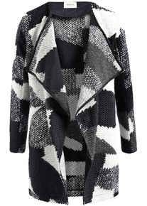 Khujo, Damen Strickjacke 'CLAIRE', Grau / Dunkelgrau / Schwarz / Wei&szlig;